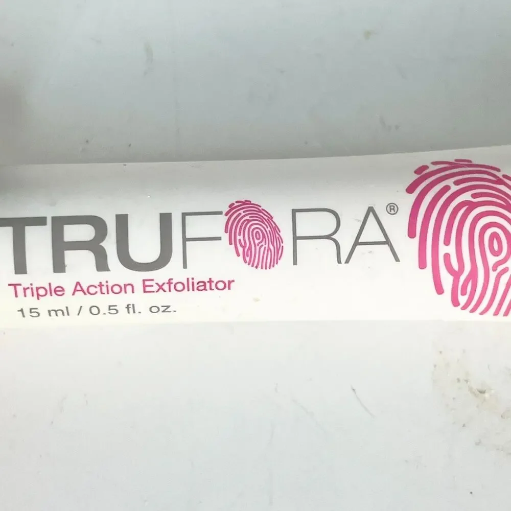 Trufora Triple Action Exfoliator Mask Kaolin Clay Bamboo Travel .5 oz 15 ml New